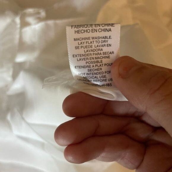 WAYF Women's Lace Trim Knotted Long Sleeve Blouse, Ivory, L, NWT - Picture 7 of 7